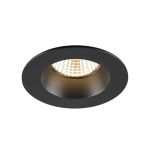 SLV New Tria 68 Spot Aluminium Black Round 8.3W 500lm 38D - 930 Warm White | Cutout 68mm -  Best Colour Rendering - Dimmable 