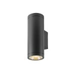 SLV Helia Pro L Wall Light Aluminium Anthracite 10W 1200lm - 827 Extra Warm White | Outdoor - IP65