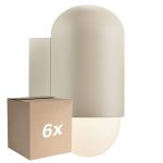 Multipack 6x Nordlux Heka Wall Light Aluminium Sanded |IP54 - Suitable for E27