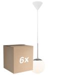 Multipack 6x Nordlux Café Pendant Glass White | Suitable for E27