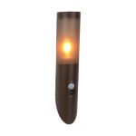 Eglo Wall Light Helsinki Stainless Steel Brown | IP55 - Suitable for 1x E27 - Motion Sensor