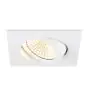 SLV New Tria 68 Spot Aluminium White Square 8.3W 750lm 60D - 930 Warm White | Cutout 68mm - Best Colour Rendering - Dimmable 